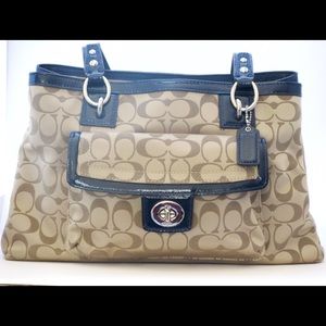 COACH 19043 PENELOPE SIGNATURE SATEEN CARRYALL NWT